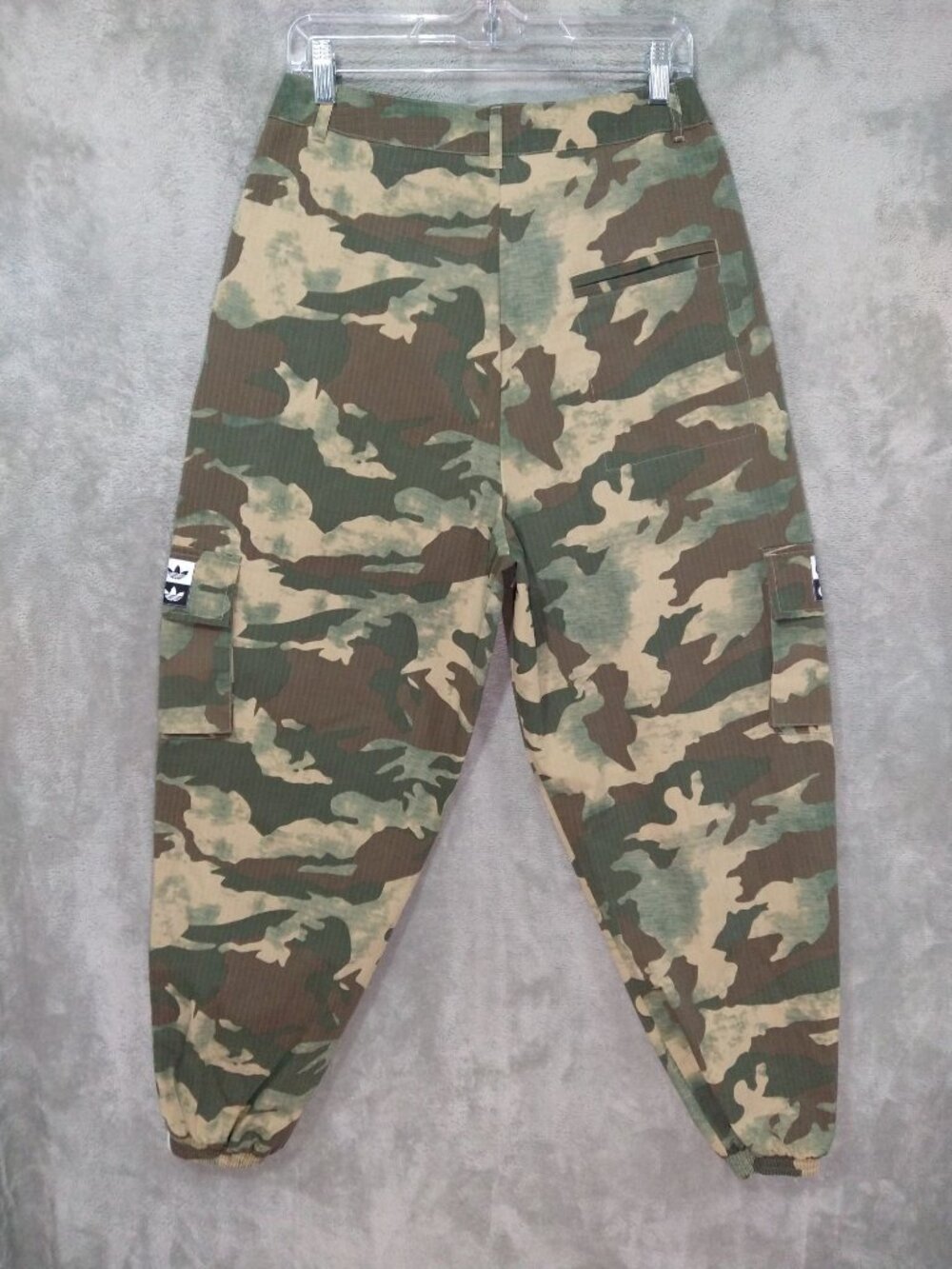 adidas Originals Green Camo Track Pant Ripstop Cargo Jogger Womens Medium Baggy - Picture 2 of 11